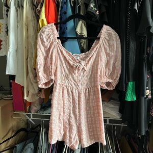 Topshop Pink and White Romper